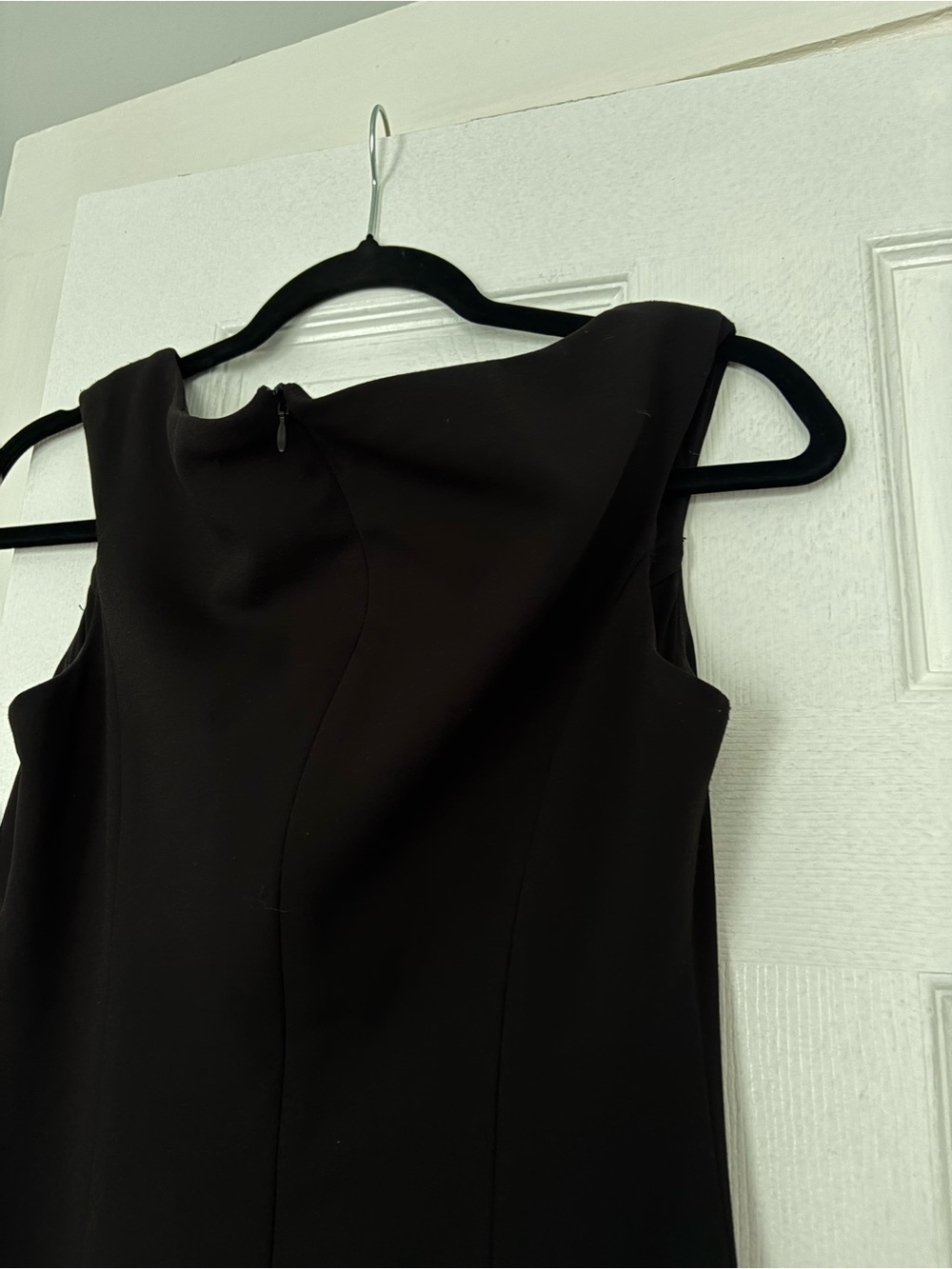 Vince Camuto Black Sleeveless Column Dress with Rhinestone Side Slit Size 6P - Picture 5 of 7